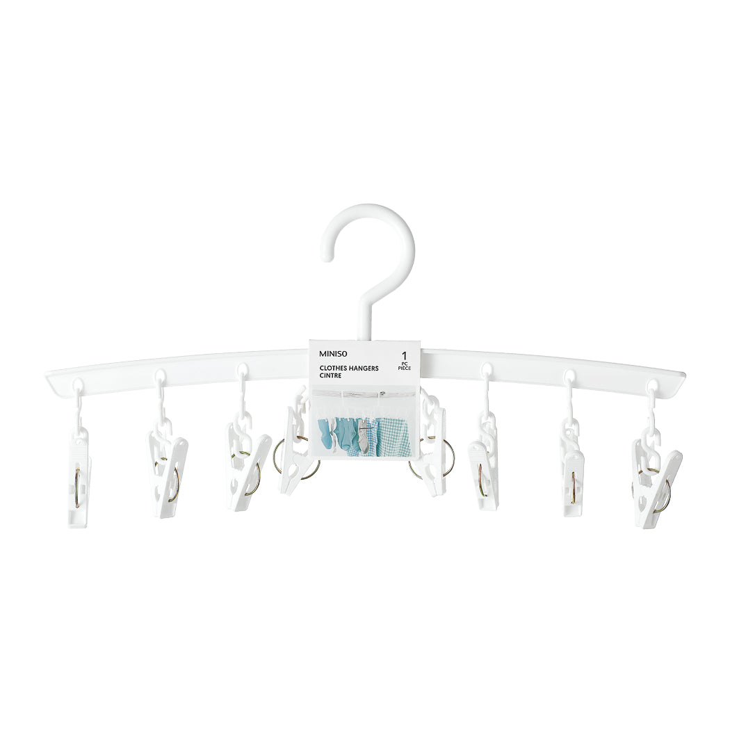 MINISO Clothes Hanger with 8 Clips Miniso Philippines Official