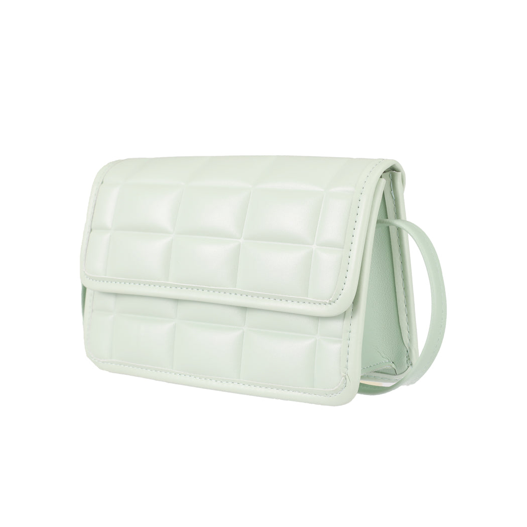 MINISO Rectangle Embossed Flap Crossbody Shoulder Bag (Green) Miniso Philippines Official