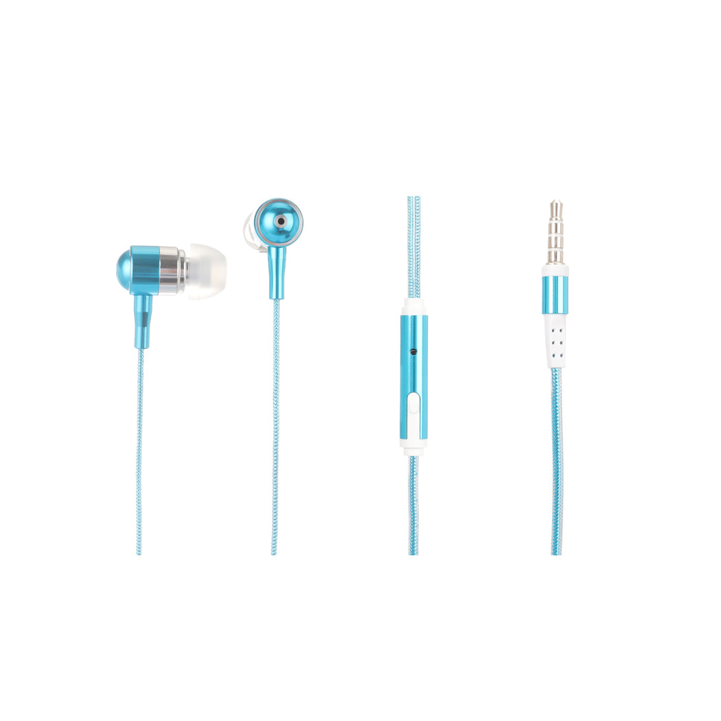 MINISO Colored Metal 3.5mm Inear Earphones Model PA401(Blue) Miniso