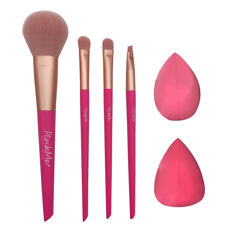 MINISO PINK ME! Series Makeup Brushes & Sponges Multifunctional Set (6