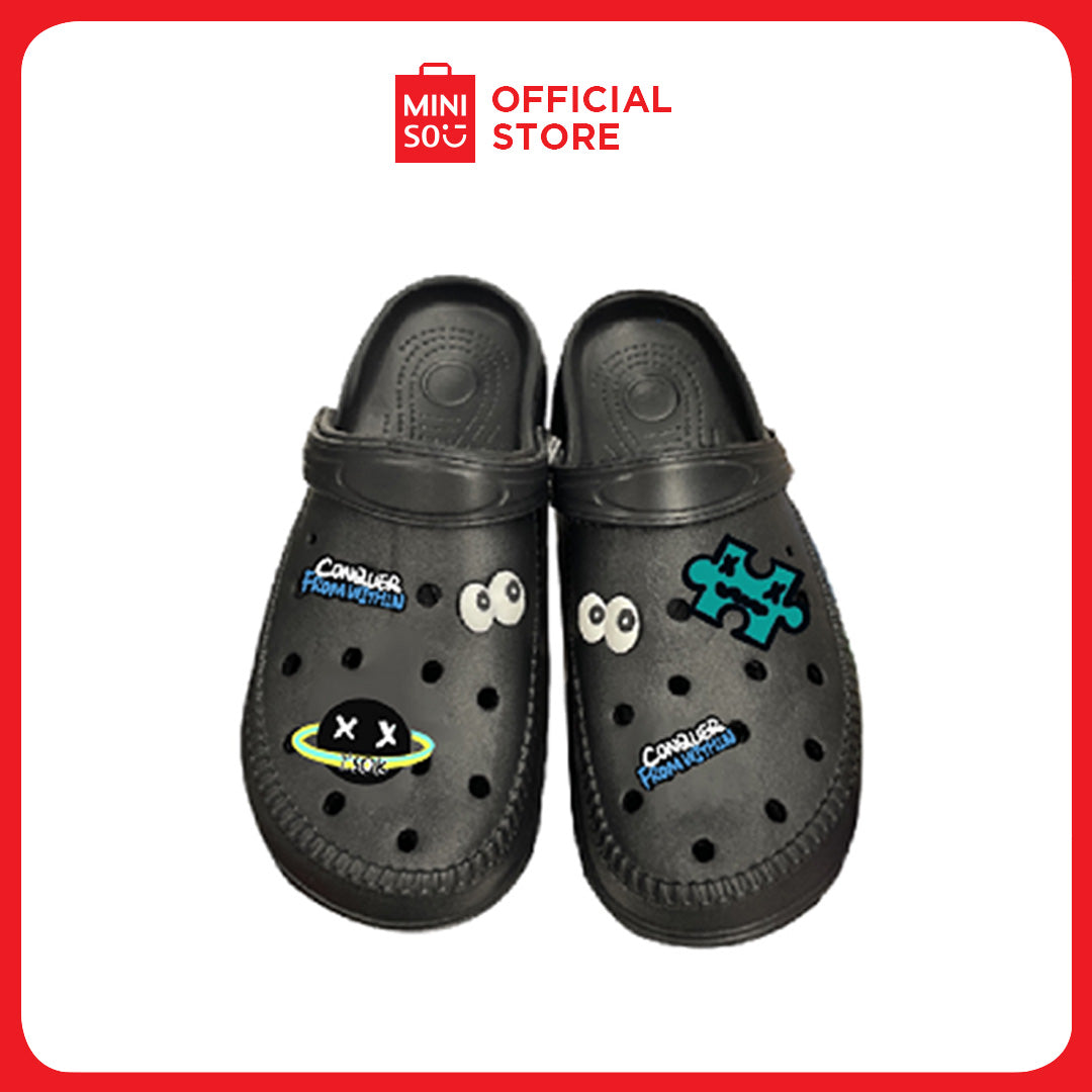 Sandal Slippers Miniso MINISO Mens Cushion Slippers Black 44-45