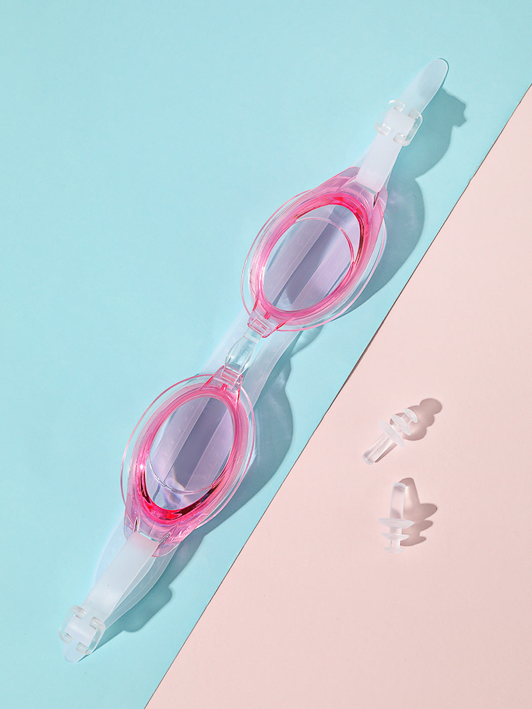 Pink swimming sales goggles