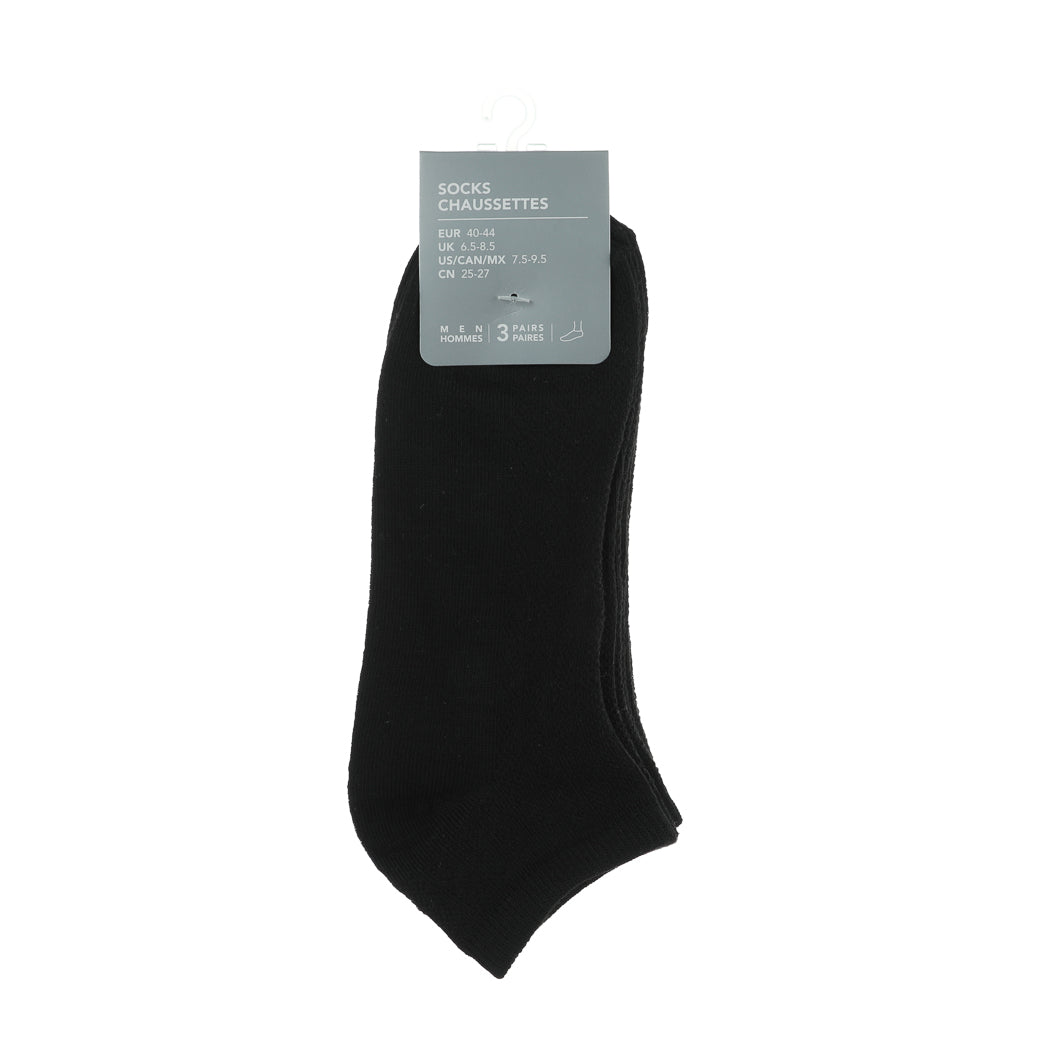 MINISO Breathable Mesh Men's Ankle Socks 3 Pairs (Black) – Miniso ...