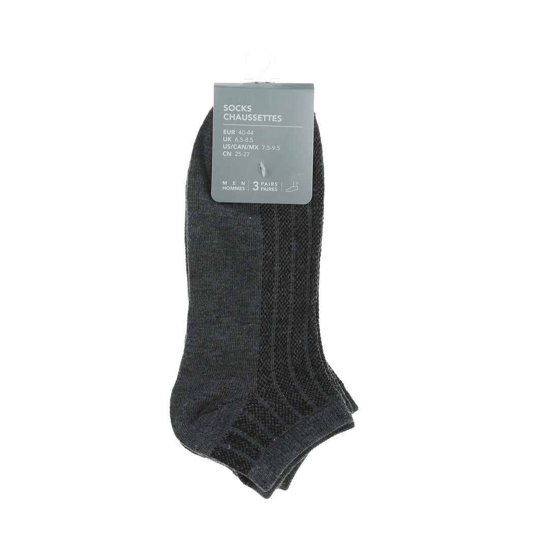 MINISO Breathable Mesh Men's Ankle Socks 3 Pairs (Gray) – Miniso ...