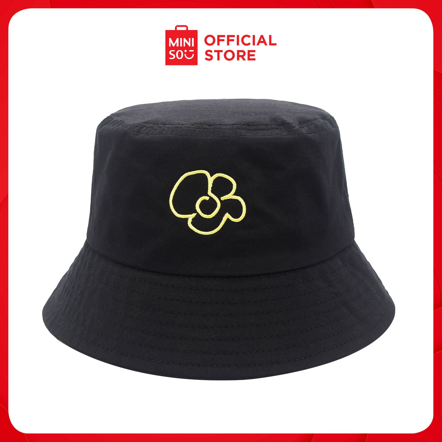 MINISO Cute Flower Series Solid Color Bucket Hat (Black) – Miniso ...