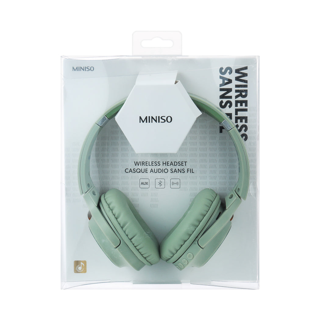 MINISO CD Patterned Wireless Headphones (Green) - Main Image