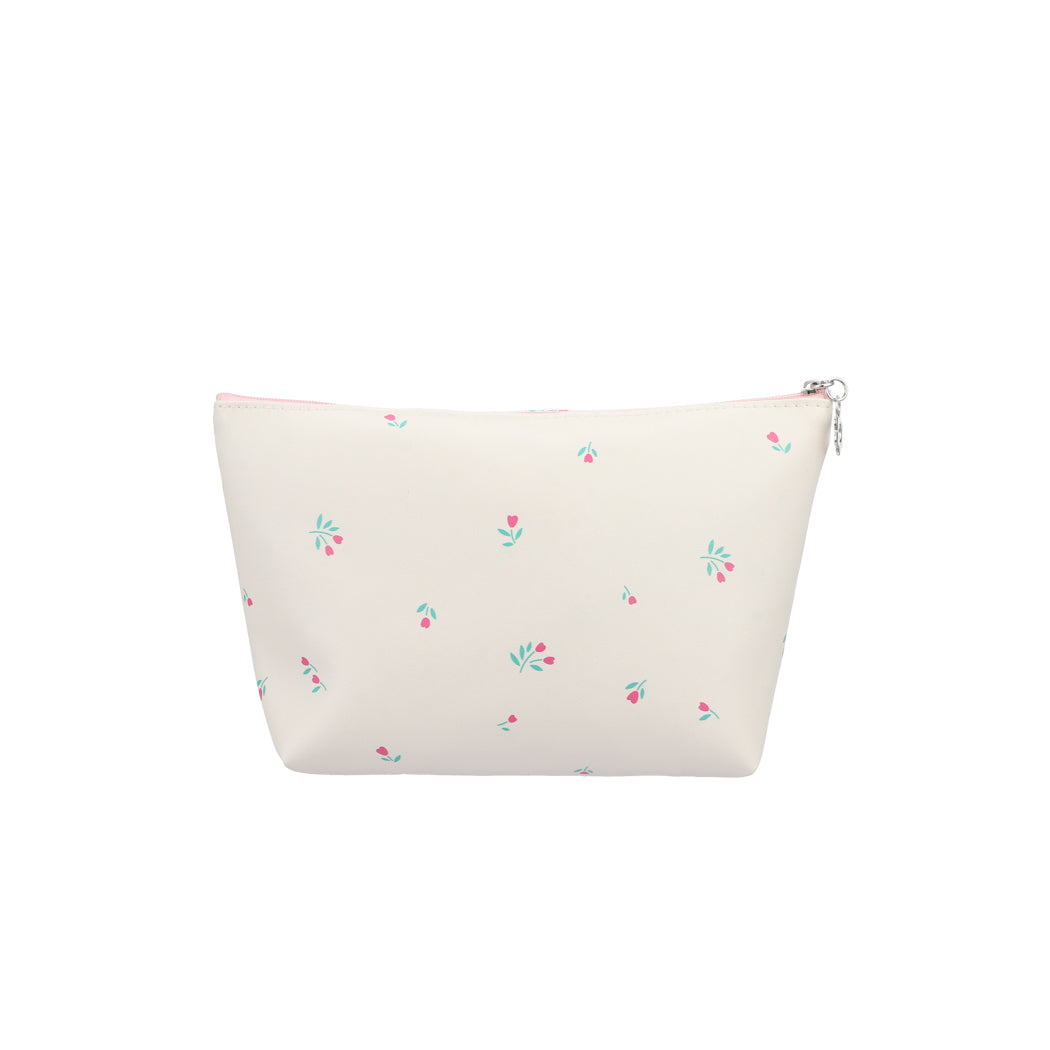 MINISO Tulip Garden Collection Trapezoid Cosmetic Bag(Light Apricot ...