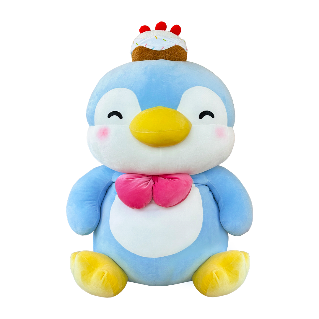 MINISO Mini Family 90cm Penguin Big Plush Toy Blue Penguin Mini Pen