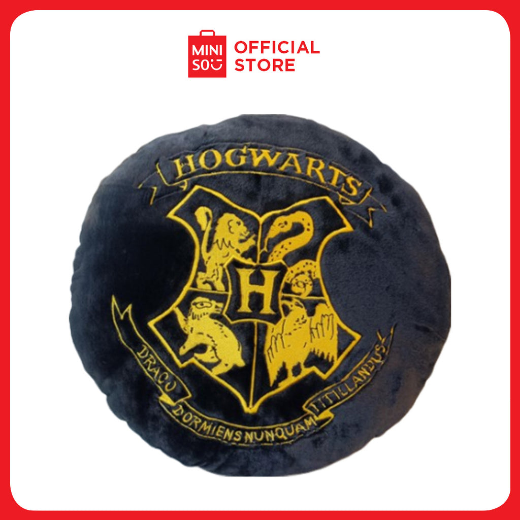 MINISO Harry Potter Round Pillow 16 inches - Hogwarts design soft cushion