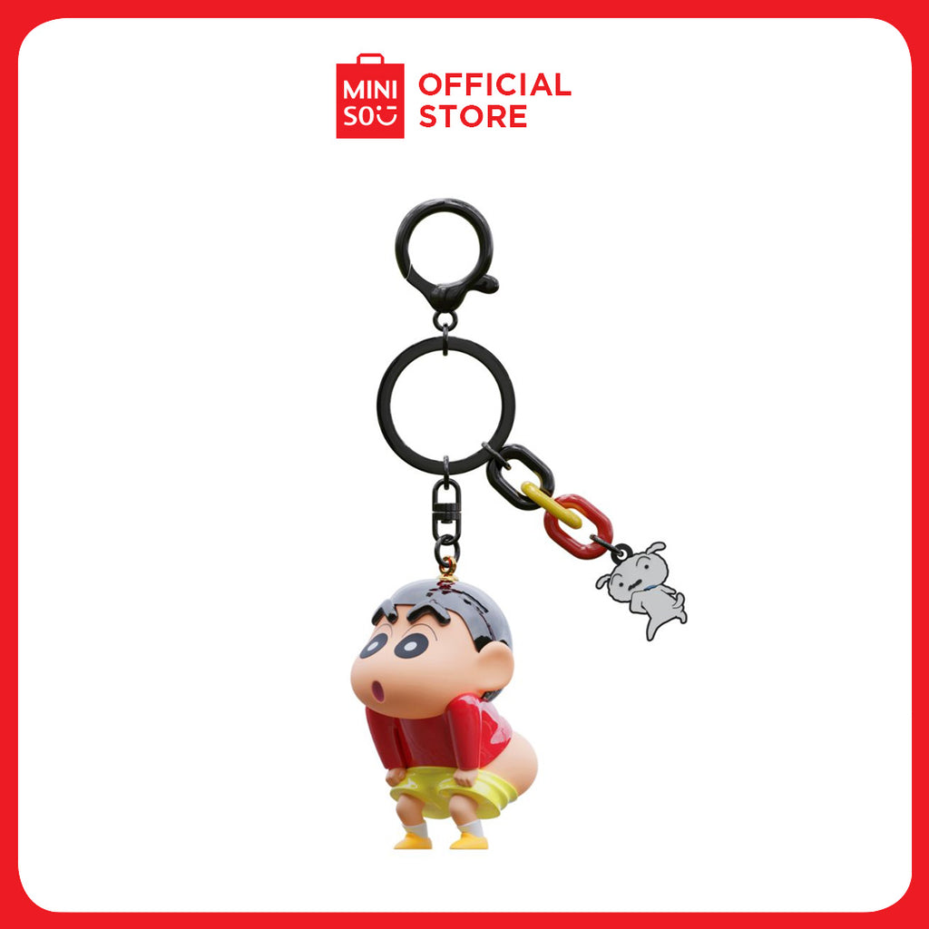 Official MINISO Crayon Shinchan Hip Wiggle Keychain cute anime collectible