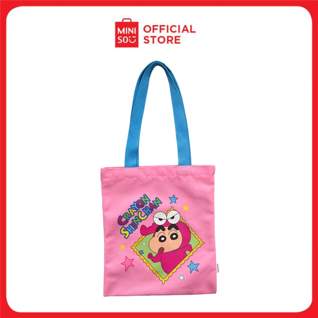 MINISO Crayon Shinchan Pink Shopping Bag Eco-Friendly Reusable Tote