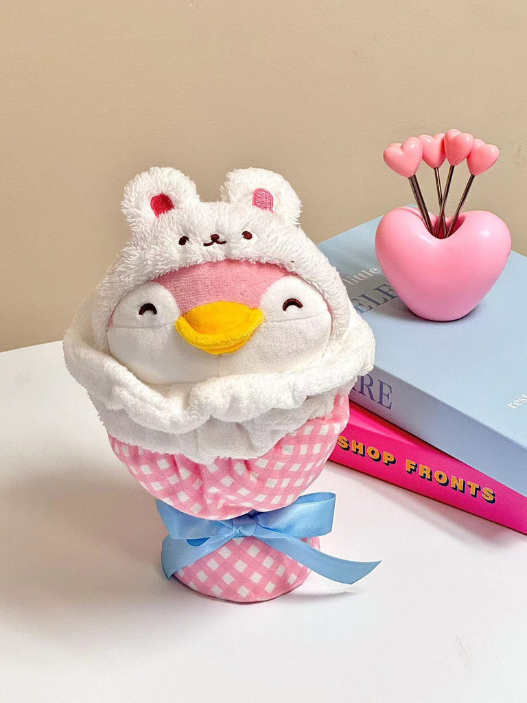 Side view of MINISO Pendy Plush Toy from Mini Family Little Bouquet Collection – Soft & Huggable