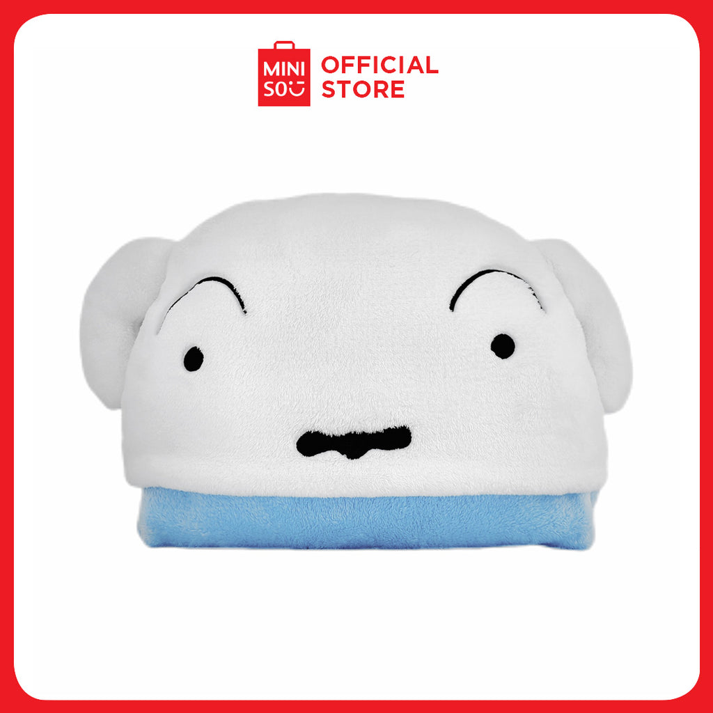 MINISO Crayon Shinchan Shiro Nohara Hooded Throw Blanket – Soft and Thick Cozy Blanket for Adults and Kids