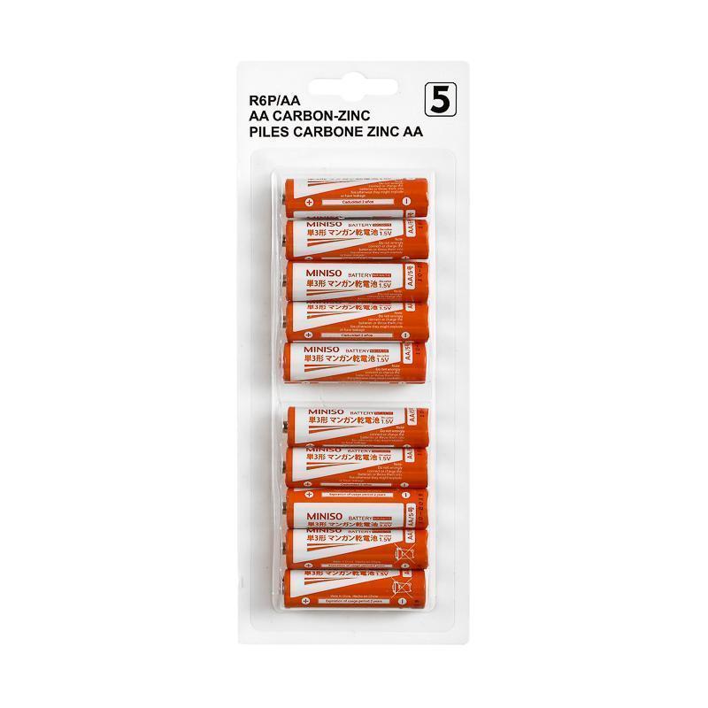 AA Carbon-Zinc 10-pc. Battery Pack - Miniso Philippines Official